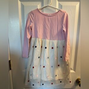 Hanna Andersson Pink and White Dress with Colorful Dots